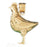 14k Yellow Gold Fowl Charm