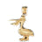 14k Yellow Gold 3-D Pelican Charm