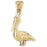 14k Yellow Gold Swan Charm