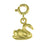 14k Yellow Gold Swan Charm