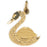 14k Yellow Gold Swan Charm