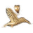 14k Yellow Gold Hummingbird Charm