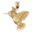 14k Yellow Gold Hummingbird Charm