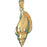 14k Yellow Gold Conch Shell Charm