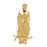 14k Yellow Gold Owl Charm