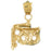 14k Yellow Gold Owl Charm