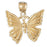 14k Yellow Gold Butterflies Charm