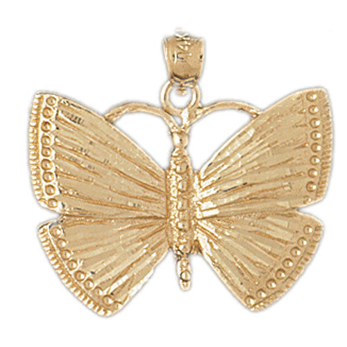 14k Yellow Gold Butterflies Charm