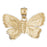 14k Yellow Gold Butterflies Charm