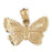 14k Yellow Gold Butterflies Charm