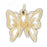 14k Yellow Gold Butterflies Charm