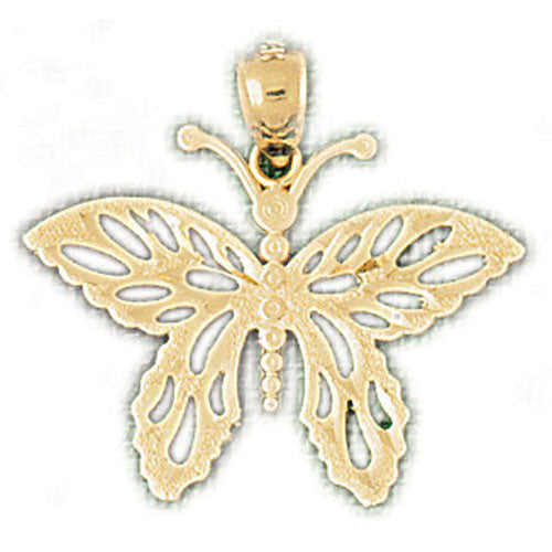 14k Yellow Gold Butterflies Charm