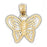 14k Yellow Gold Butterflies Charm