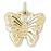 14k Yellow Gold Butterflies Charm