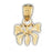 14k Yellow Gold Butterflies Charm