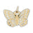 14k Yellow Gold Butterflies Charm