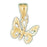 14k Yellow Gold Butterflies Charm