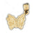 14k Yellow Gold Butterflies Charm