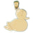 14k Yellow Gold Ducks Charm