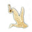 14k Yellow Gold Ducks Charm