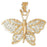 14k Yellow Gold Butterfly Charm