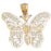 14k Yellow Gold Butterfly Charm