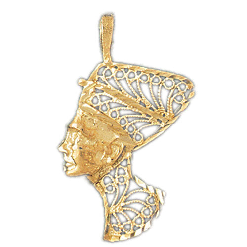 14k Yellow Gold Nefertiti Charm