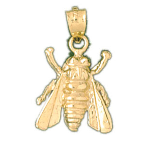 14k Yellow Gold Bee Charm