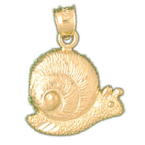 14k Yellow Gold Snail Charm
