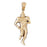 14k Yellow Gold Football player Charm