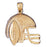 14k Yellow Gold Football helmet Charm