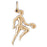 14k Yellow Gold Basketball Player Charm