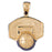 14k Yellow Gold Basketball Basket Charm