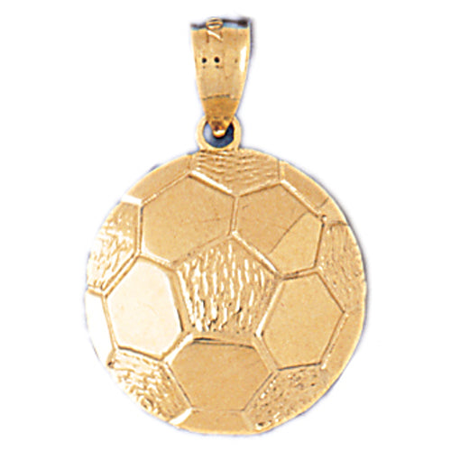 14k Yellow Gold Soccer Ball Charm