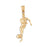 14k Yellow Gold Soccer Player Charm