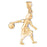 14k Yellow Gold Bowling Player Charm