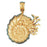 14k Yellow Gold Nautilis Shell Charm