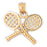 14k Yellow Gold Tennis Racquets Charm