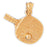 14k Yellow Gold Baseball Player Charm