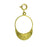 14k Yellow Gold Golf Visor Charm