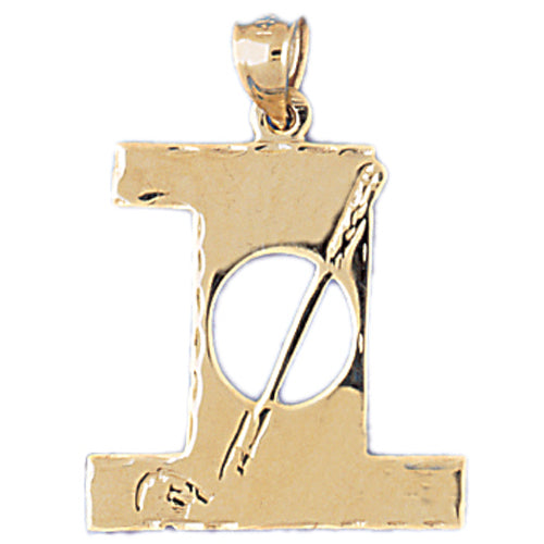 14k Yellow Gold Hole in One Charm