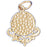 14k Yellow Gold Golf Ball Charm