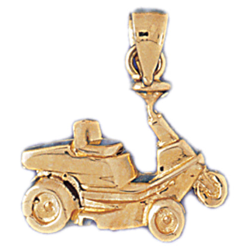 14k Yellow Gold Golf Cart Charm