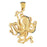 14k Yellow Gold Octopus Charm