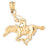 14k Yellow Gold Horse and Jockey Charm