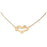 14k Yellow Gold Dolphin Heart Necklace Charm