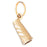 14k Yellow Gold 3-D Megaphone Charm