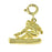 14k Yellow Gold Snow Boarder Charm