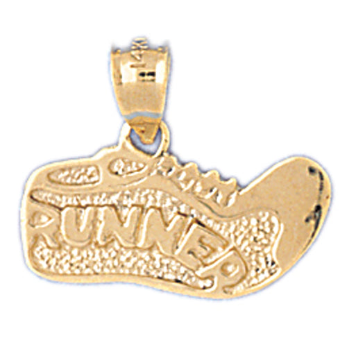 14k Yellow Gold Tennis Shoes Charm