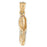 14k Yellow Gold 3-D Tennis Shoes Charm